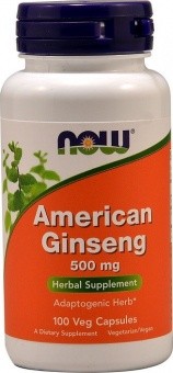 NOW NOW American Ginseng (Женьшень) 500 mg, 100 капс. 